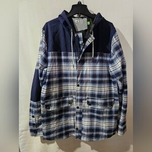 Volcom Skater/sbowboard Blue Plaid Men's Jacket